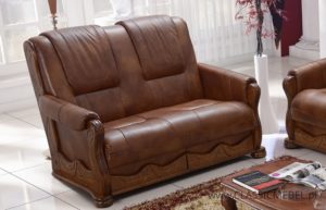 Stylowa Sofa Parys 2 osobowa –  skóra naturalna