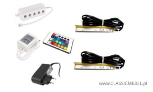 Oświetlenie LED 2 Klipowe RGB Na Pilota -  Meblościanka Salsa / Komoda Salsa / Komoda Rumba