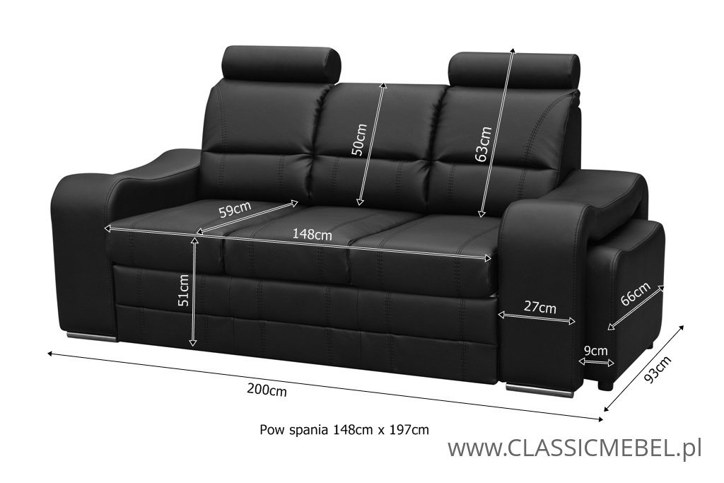 Sofa Wenus + 2 pufy gratis z funkcją spania - Kinas
