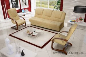 Stylowy zestaw Roma 3 + 1 + 1 – skóra naturalna