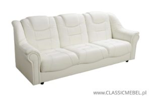 Stylowa Sofa Milano 3 osobowa – skóra naturalna + funkcja spania + pojemnik na pościel