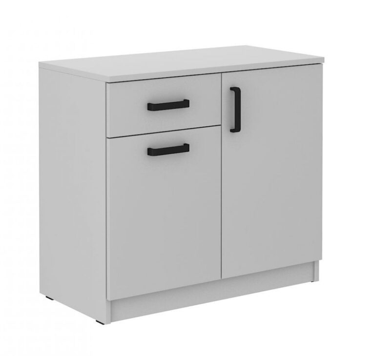 Komoda niska Malta 820 2F 1S - Light Grey/Light Grey - Lempert