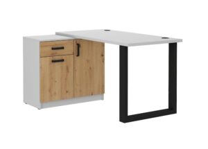 Biurko + Komoda Malta 130 - Light Grey/Dąb Artisan - Lempert