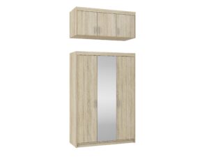 Szafa Elena 3D Lustro + Nadstawka 3D - Dąb Sonoma - Lempert
