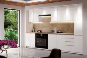 Meble Szafki Kuchenne Aspen MDF Biały Lakier Połysk Zestaw 280 cm