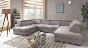 Narożnik Umbria IV Symetryczny Duży U Podkowa z funkcją spania