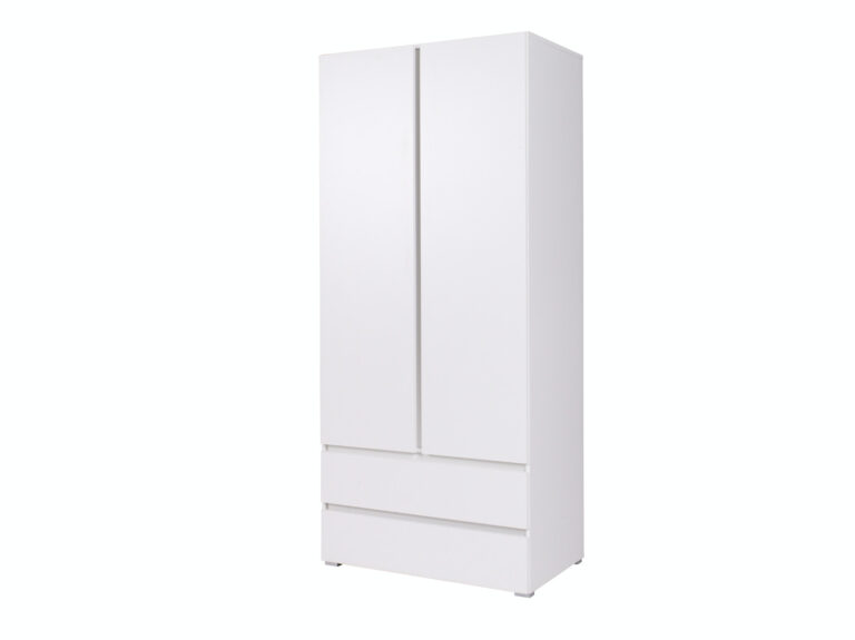 Szafa 2 drzwiowa 2 szuflady Cosmo C02 - Biała - Maridex