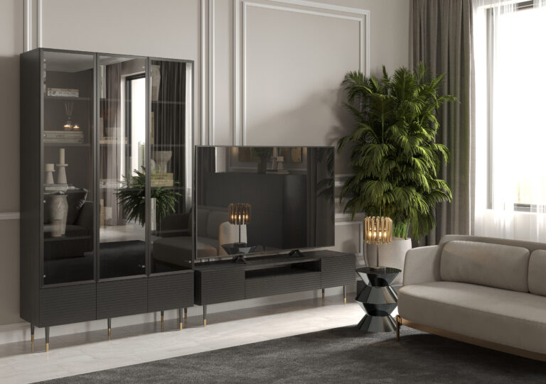 Zestaw mebli do salonu Imperial - Elegancka Czerń - Maridex