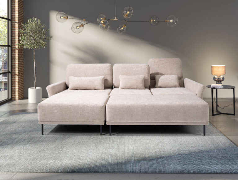 Narożnik Sofa Modułowa Modulo 4L + 1 + 2P + Pufa 140