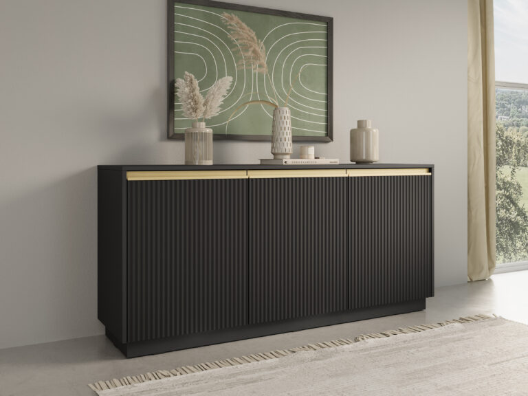 Komoda K154 Royal - Czarny Grafit - Piaski