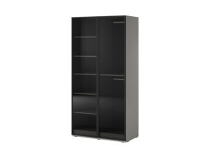 Szafa Sandbox 101 cm - Szkło Antisol / Szary Platynowy