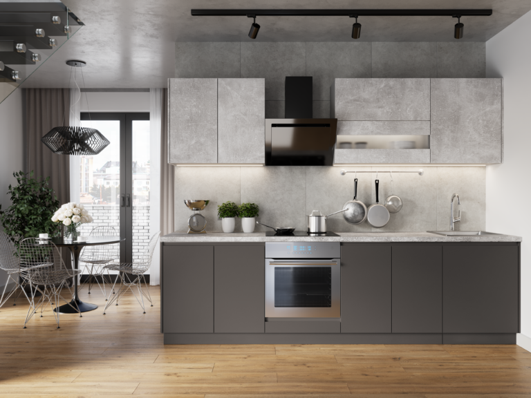 Meble Kuchenne Campari Szary Lava + Beton Jasny Set 2,8 m