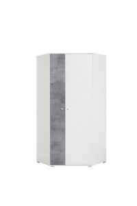 Szafa narożna Sigma SI2 L/P - Biały Lux / Beton