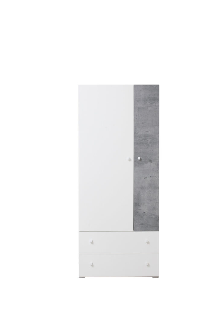 Szafa młodzieżowa Sigma SI3 L/P - Biały Lux / Beton