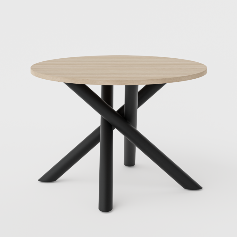 Stół Loftowy Okrągły Oslo Dąb Lindberg 110 cm  - Lempert
