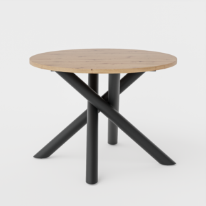Stół Loftowy Okrągły Oslo Dąb Artisan 110 cm  - Lempert