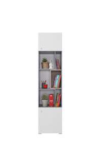 Regał Sigma SI6 L/P - Beton / Biały Lux / Dąb