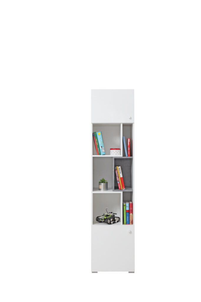 Regał Sigma SI6 L/P - Biały Lux / Beton