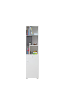 Regał Sigma SI8 L/P - Biały Lux / Beton