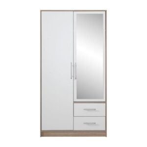 Szafa Smart SRL3 z lustrem - Dąb Sonoma / Biały Lux