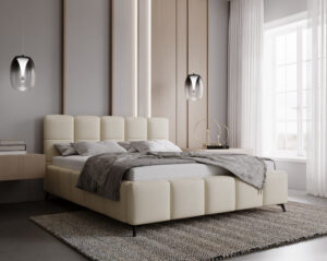 Łóżko tapicerowane Nole 180 cm x 200 cm z pojemnikiem i stelażem pod materac - Kolory