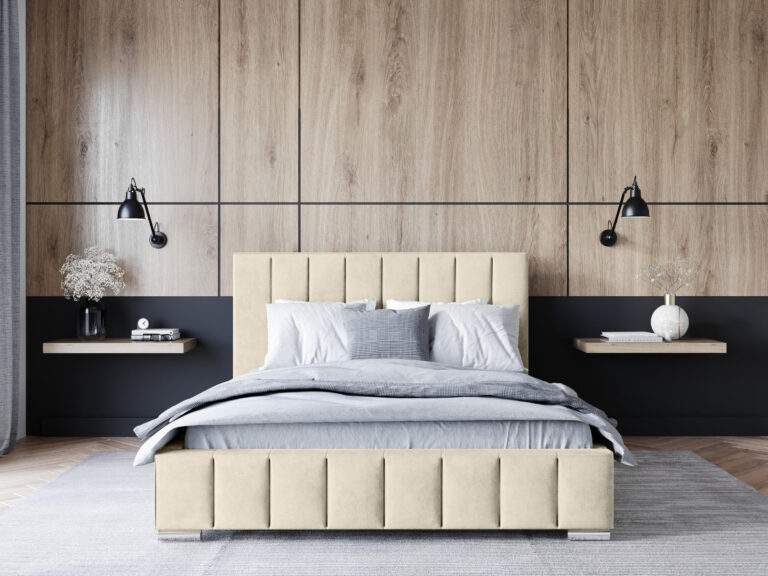 Łóżko tapicerowane Adele 160 cm x 200 cm z pojemnikiem oraz stelażem pod materac - Kolory