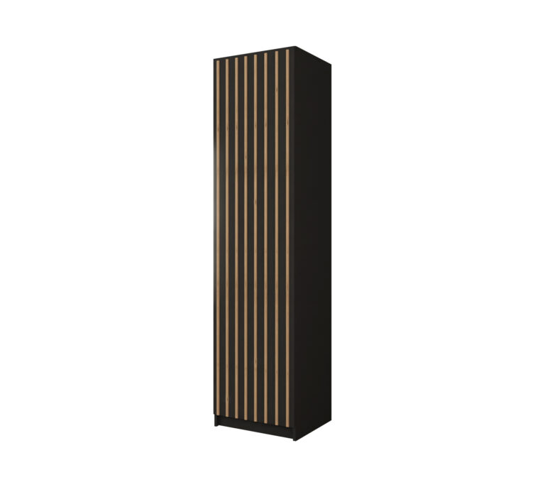 Szafa modułowa Jaxon 50 cm - Czarny / Votan / Lamele - Arkos