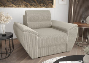 Fotel Rebi - Uniwersalny Miękki Sztruks 120 cm
