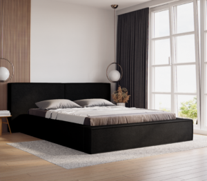 Łóżko tapicerowane Enzo 160 cm x 200 cm z pojemnikiem i stelażem pod materac - Kolory