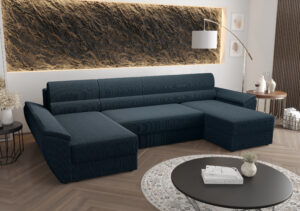 Narożnik Rebi U3 - Uniwersalny Miękki Sztruks - 321 cm na 2 x 140 cm