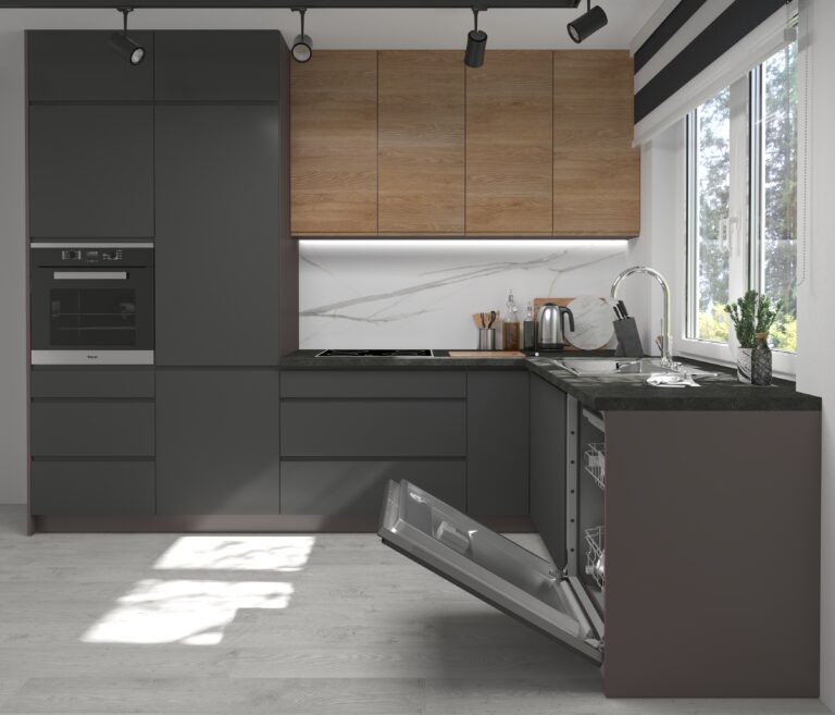 Meble Kuchenne Avellino/Treviso - Grafit Mat/Pembroke - Akryl 19 mm