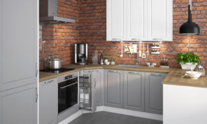 Meble Kuchenne Emporium - Light Grey Stone/White - Fronty MDF 16 mm