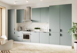 Meble Kuchenne Sorento Green Mat/Biały 420 cm