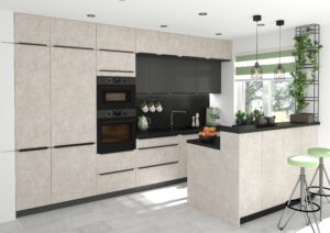 Meble Kuchenne Malmo Porcelana 01/Bonn Grafit Mat - Laminat 18 mm