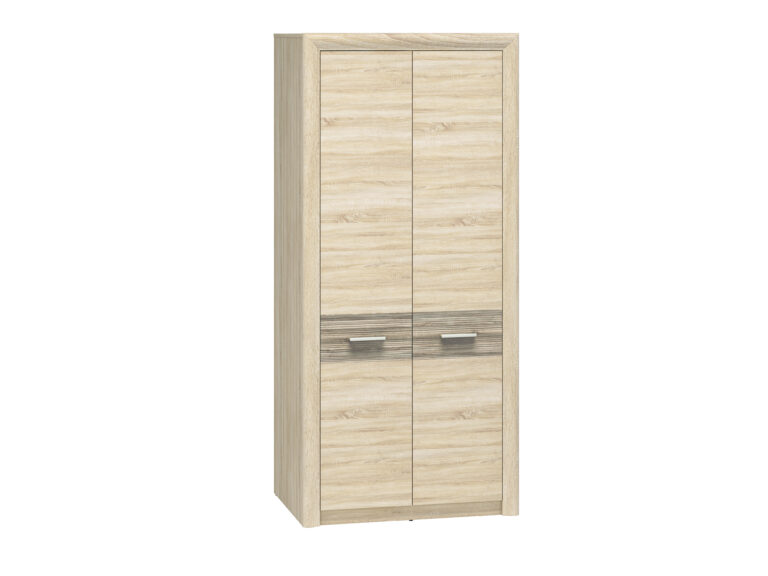 Szafa Castel 01- Dąb Sonoma Jasna / MDF Dąb Sonoma Truflowa - ML Meble