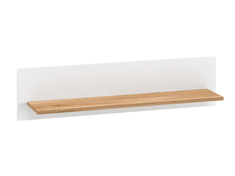 Półka wisząca Torino 10 - Biały / MDF Grafit Mat / Dąb Castello - ML Meble