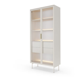 Witryna wysoka Lumi 2D 2S  + LED - Kaszmir