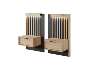 Szafki nocne 2 sztuki Tally - Dąb Artisan / Antracyt