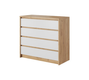 Komoda 93 Xelo - Biały Mat / Dąb Craft Złoty