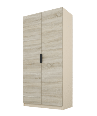 Szafa Cynthia 2D 100 cm - Dąb Sonoma / Mink Beż