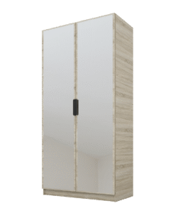 Szafa Cynthia 2D 100 cm 2 Lustra - Dąb Sonoma / Dąb Sonoma