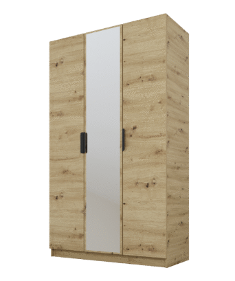 Szafa Cynthia 3D 120 cm 1 Lustro - Dąb Artisan / Dąb Artisan