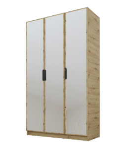 Szafa Cynthia 3D 120 cm 3 Lustra - Dąb Artisan / Dąb Artisan