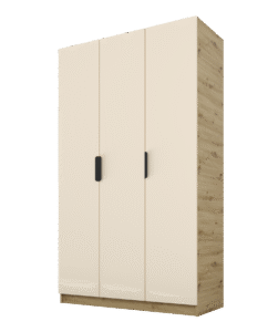 Szafa Cynthia 3D 120 cm - Mink Beż / Dąb Artisan