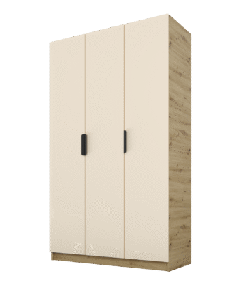 Szafa Cynthia 3D 120 cm - Mink Beż / Dąb Artisan
