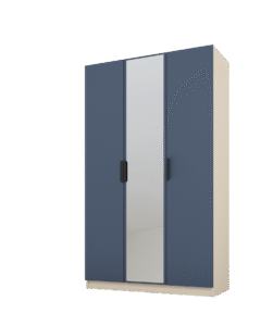 Szafa Cynthia 3D 150 cm 1 Lustro - Grafit / Mink Beż