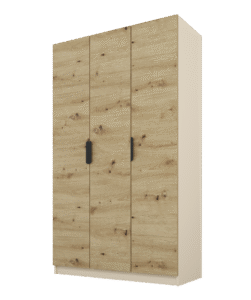 Szafa Cynthia 3D 120 cm - Dąb Artisan / Mink Beż