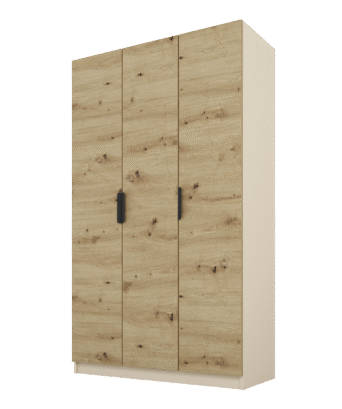 Szafa Cynthia 3D 120 cm - Dąb Artisan / Mink Beż