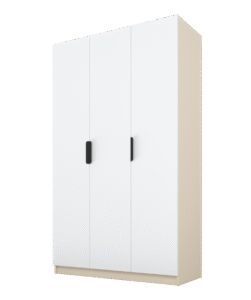 Szafa Cynthia 3D 120 cm - Biały / Mink Beż