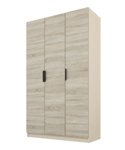 Szafa Cynthia 3D 120 cm - Dąb Sonoma / Mink Beż